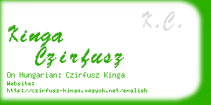 kinga czirfusz business card